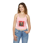Fierce Female Floral Spaghetti Strap Tank Top