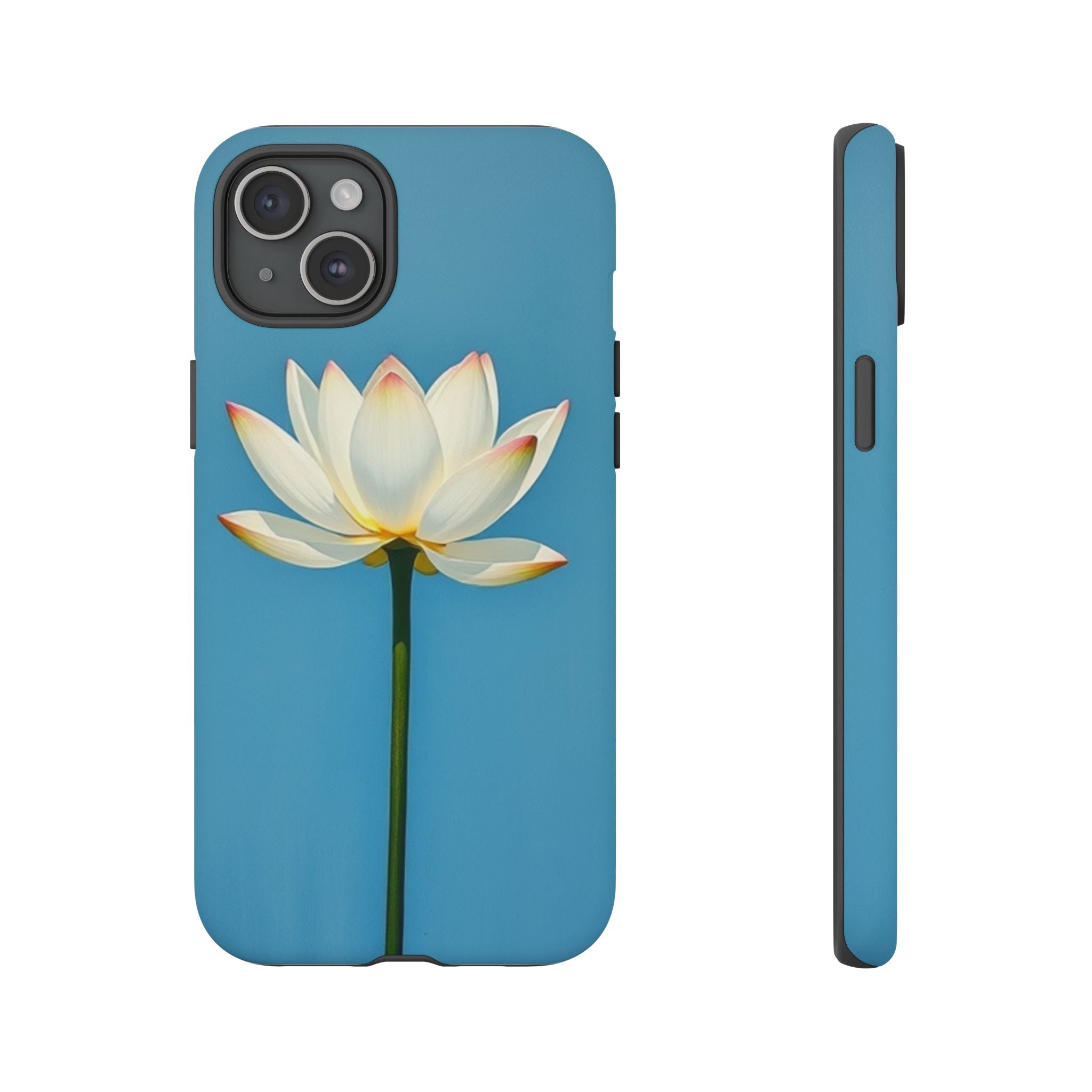 Open White Peace Lily Design Tough Case For Android & iPhone