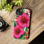 Tropical Hibiscus Phone Case for iPhone — Floral Tough Protective Cover