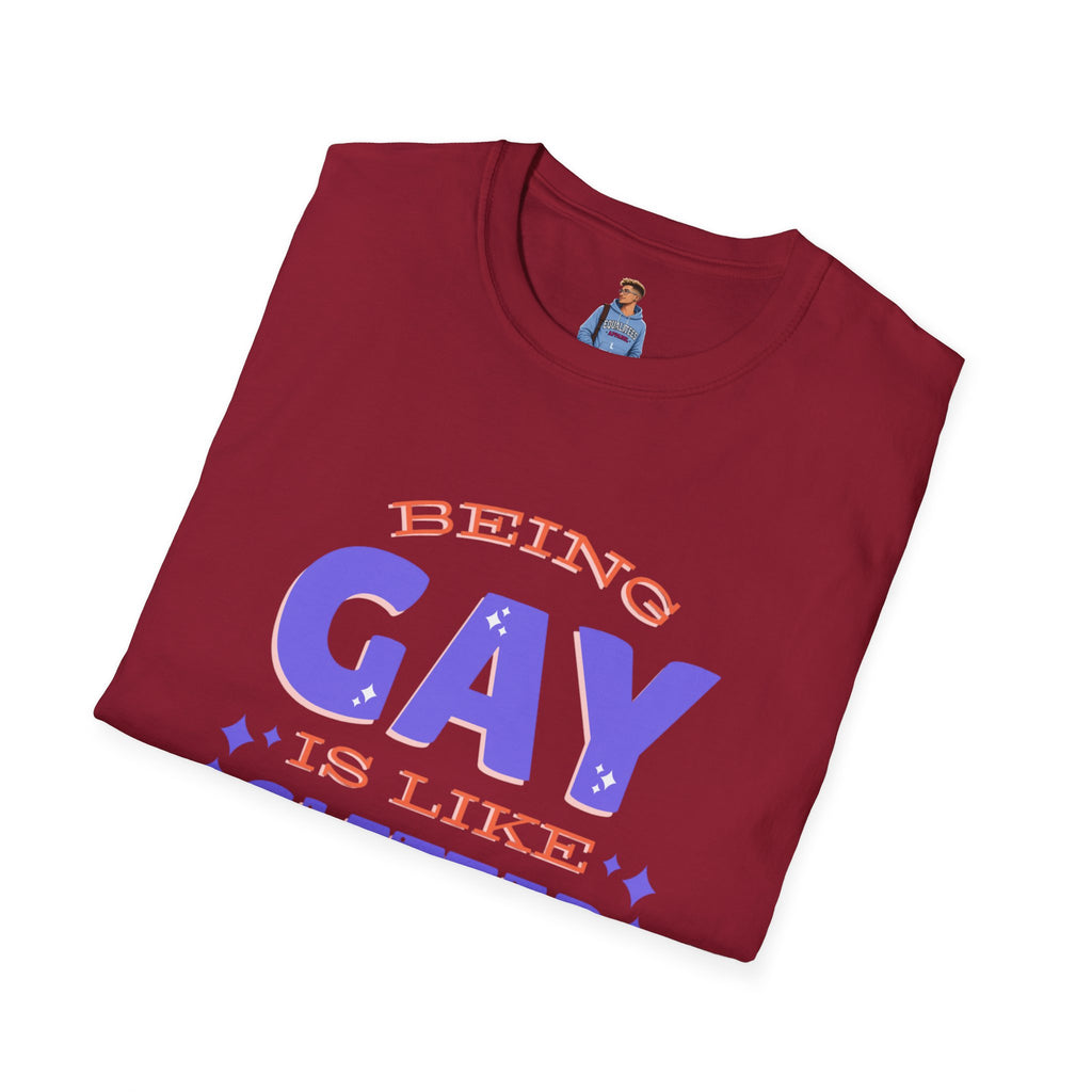 Being Gay Is Like Glitter Pride Tree Las Vegas T-Shirt