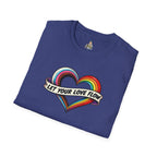 Let Your Love Flow Rainbow Heart T-Shirt