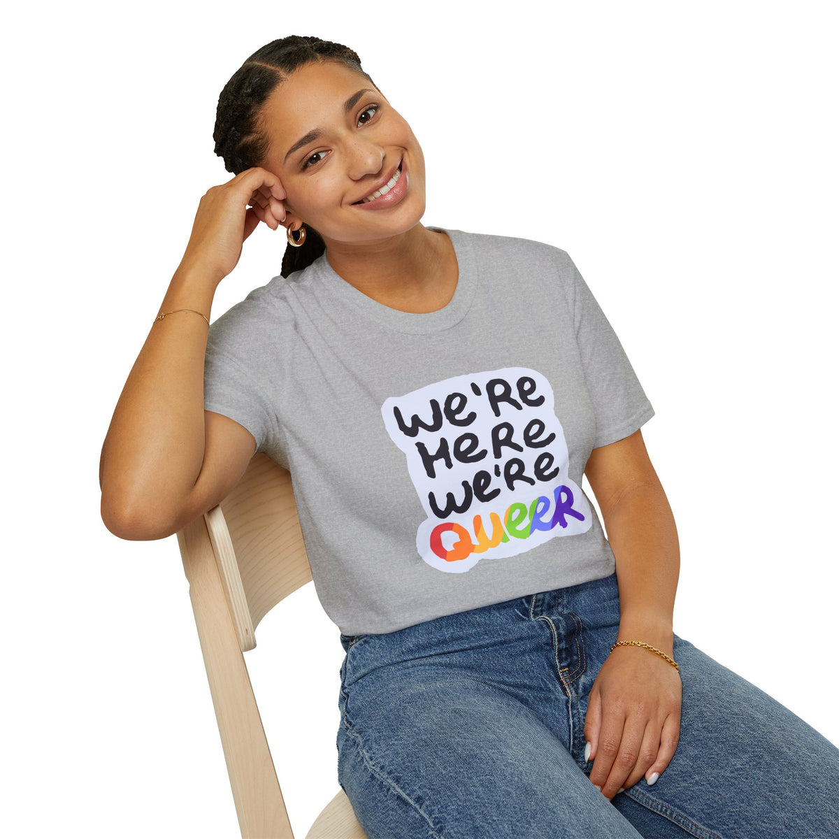 We’re Here We’re Queer Pride Tree Las Vegas T-Shirt