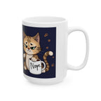 Cute Kitten Caffeine: Because slapping idiots is frowned upon - Ceramic Mug - Perfect Gift for Coffee Lovers