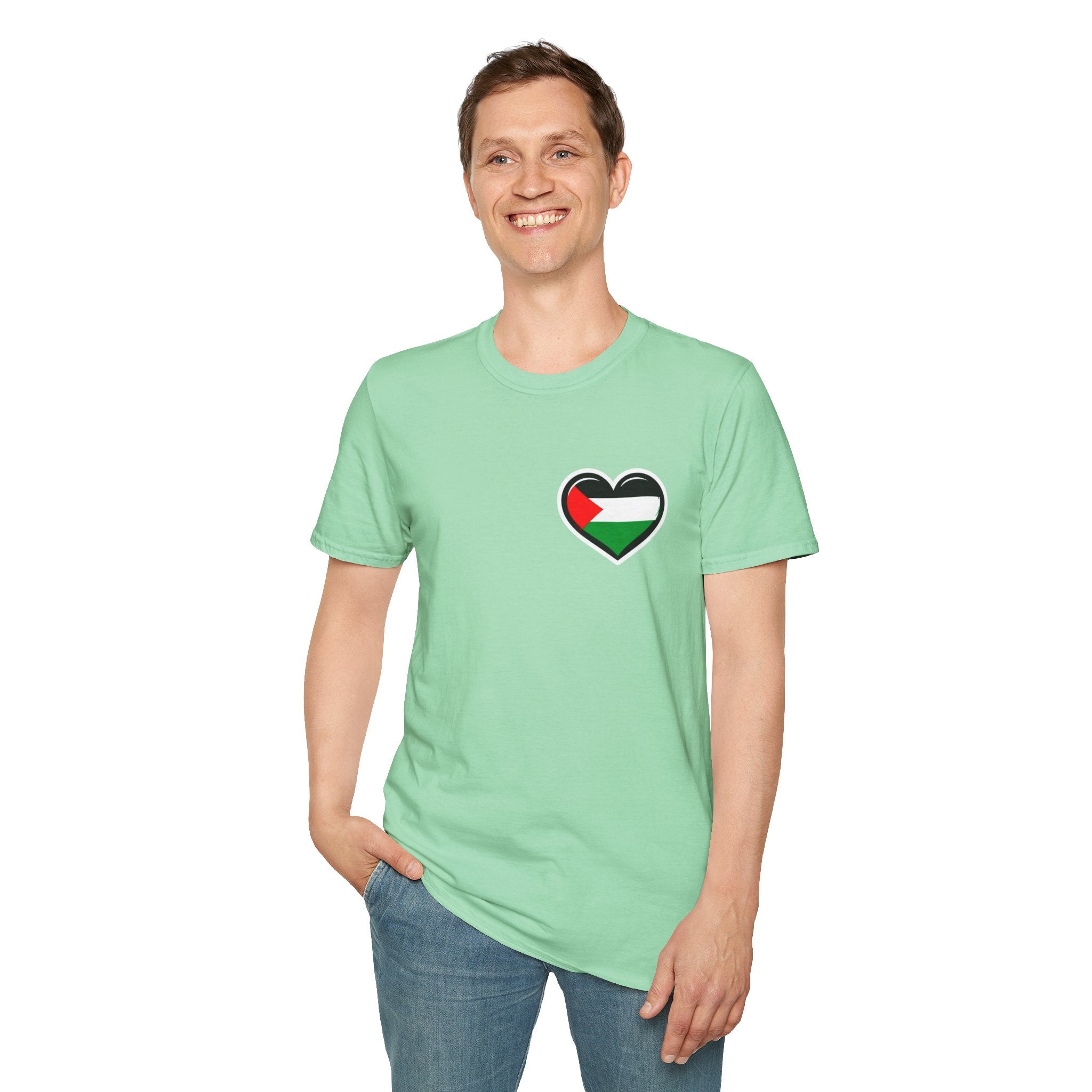 Unisex Softstyle T-Shirt: Stand with Gaza & We Are All Palestine Graphic Tee