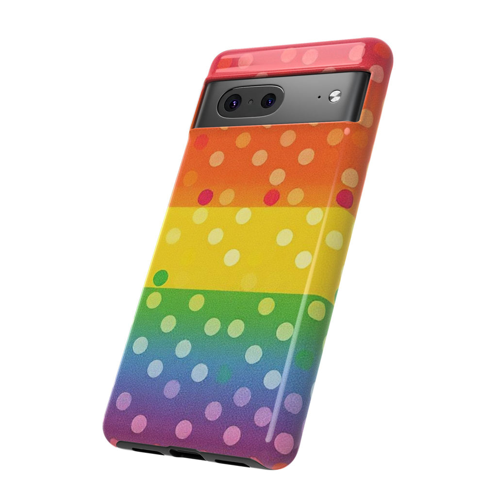 Rainbow Polka-Dot Tough Case for Android
