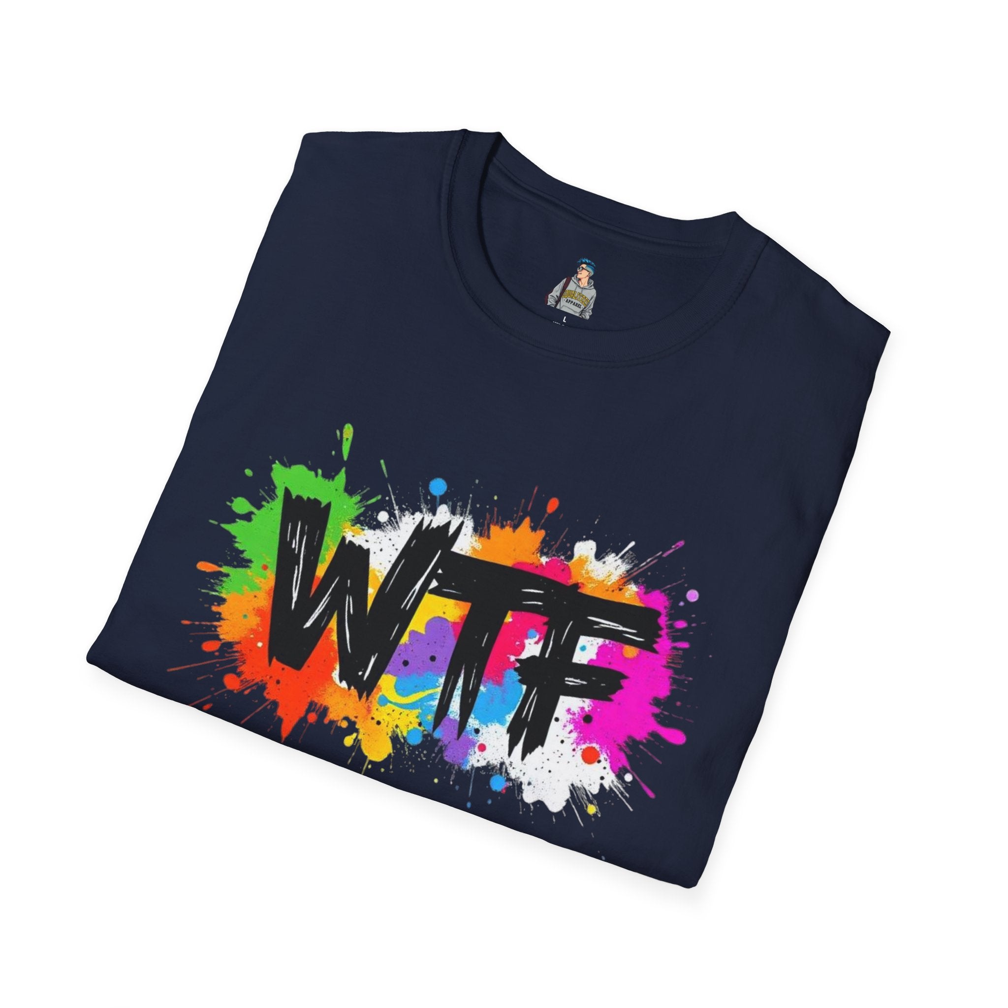 WTF Color Splash T-Shirt — Bold Rainbow Graphic Tee