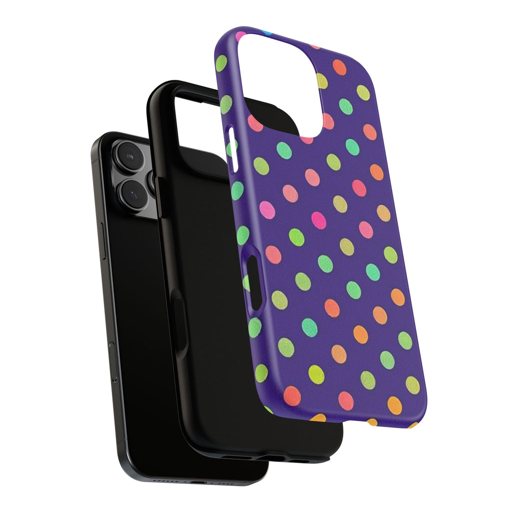 Colorful Polka Dot Tough Phone Case for iPhone