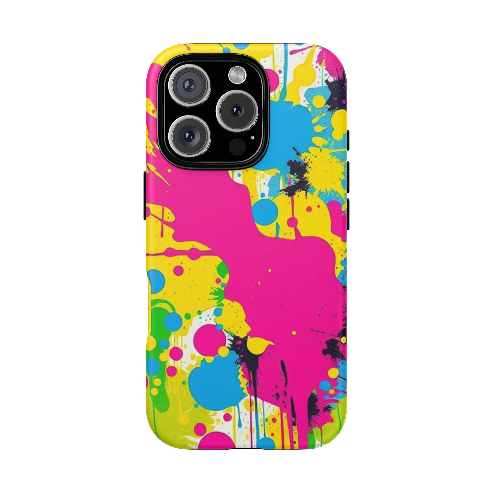 Android OR iPhone Compatible Cases - Crazy Retro Color Splash Design - Unique Tough Cases
