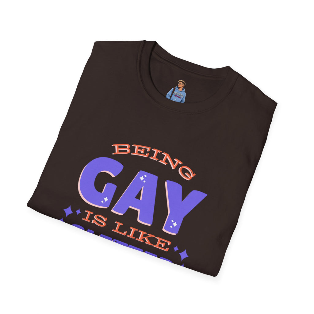 Being Gay Is Like Glitter Pride Tree Las Vegas T-Shirt