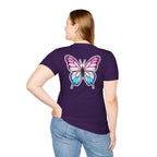Trans Caterpillar to Butterfly Transformation T-Shirt, Unisex Graphic T-Shirt