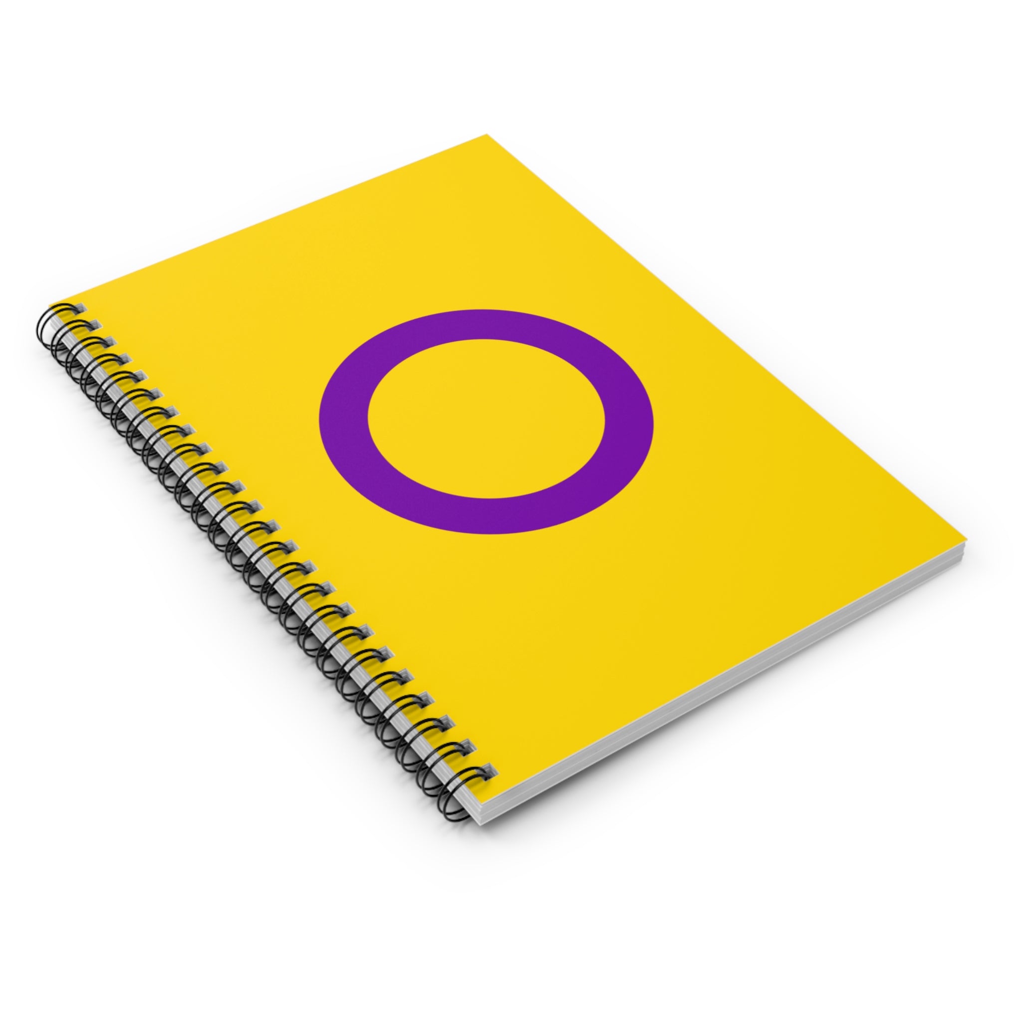 Intersex Pride Spiral Notebook with Purple Circle - Perfect for School or Journaling