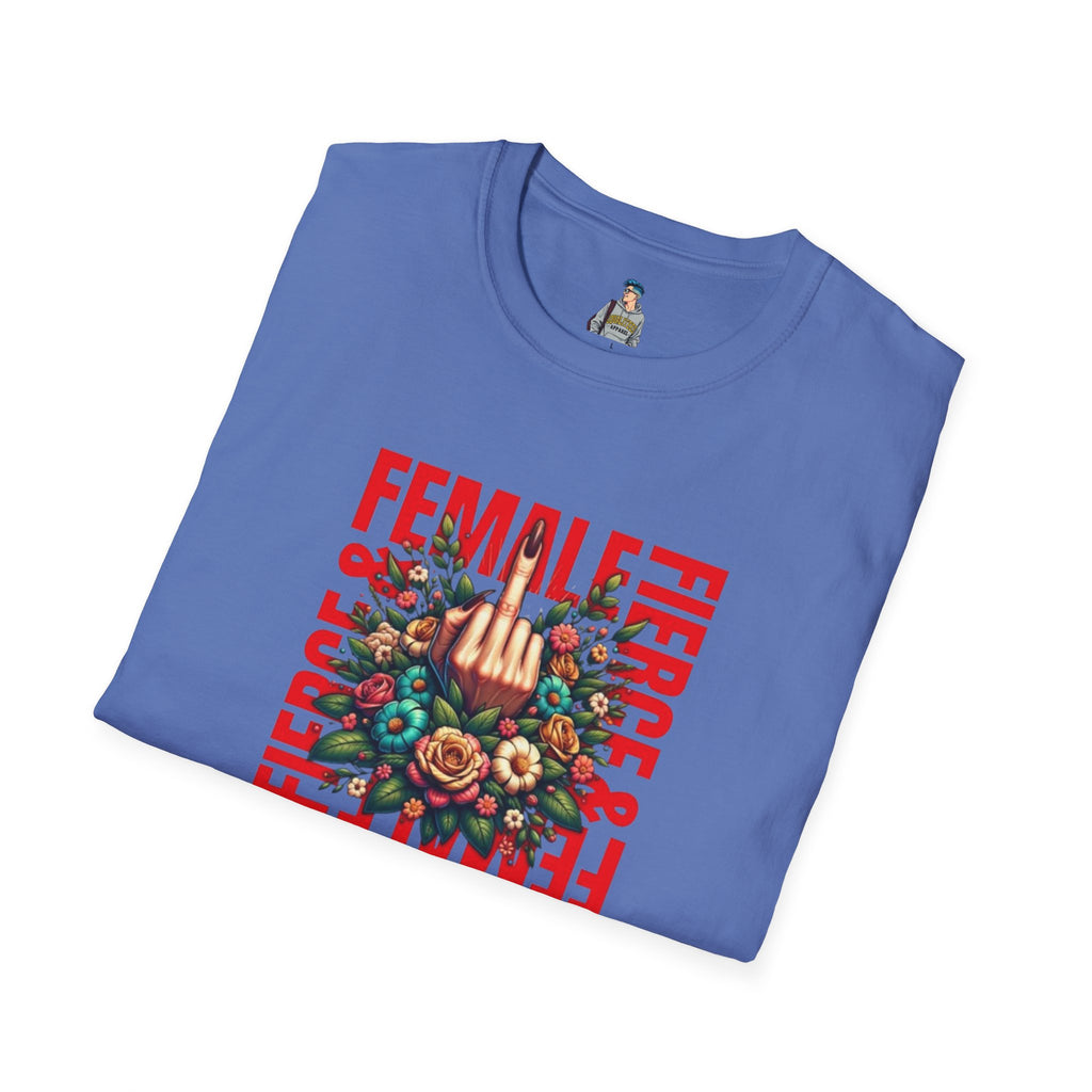Fierce Female Unisex T-Shirt - Softstyle Floral Graphic Tee