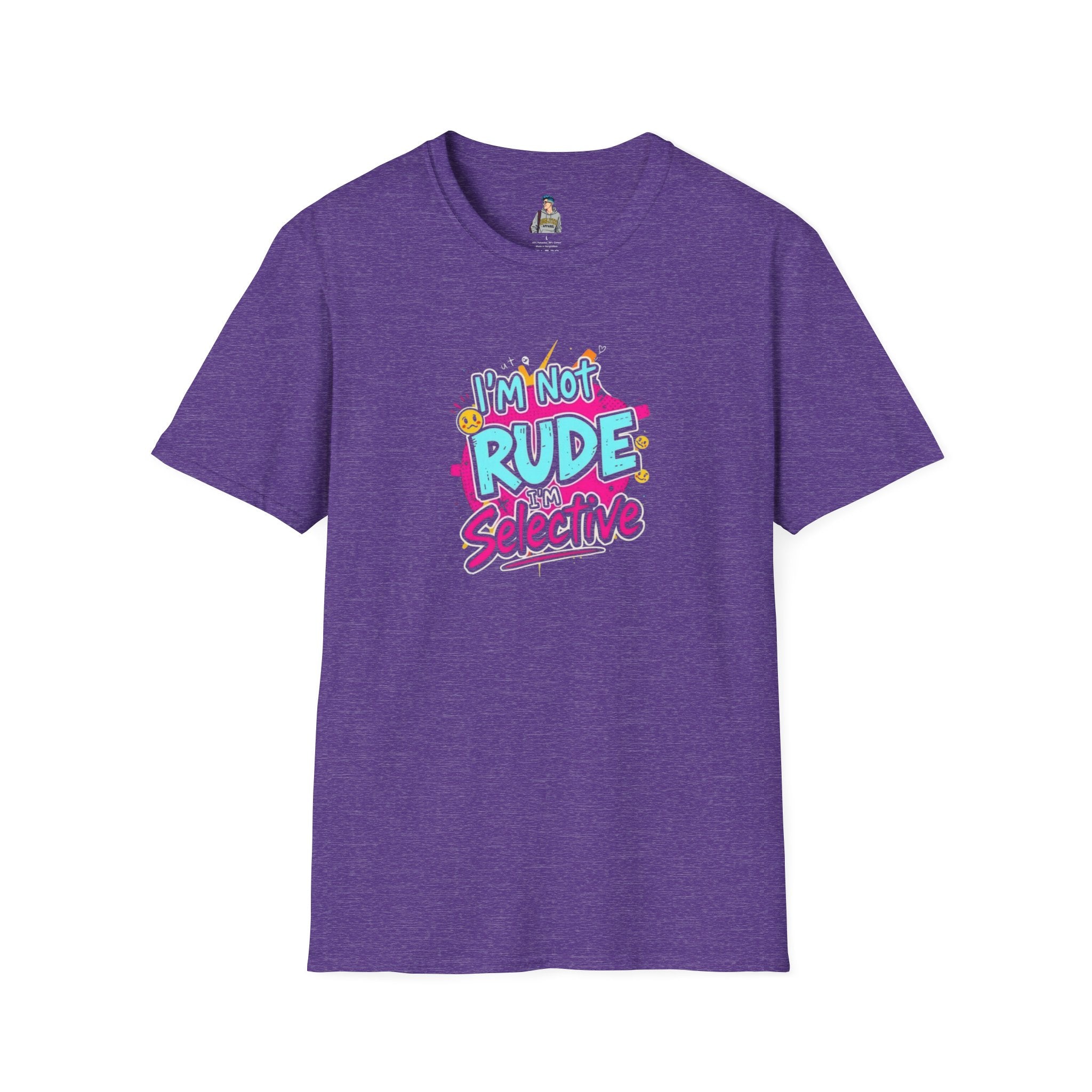 Unisex Softstyle T-Shirt - 'I'm Not Rude, I'm Selective' Fun Graphic Tee