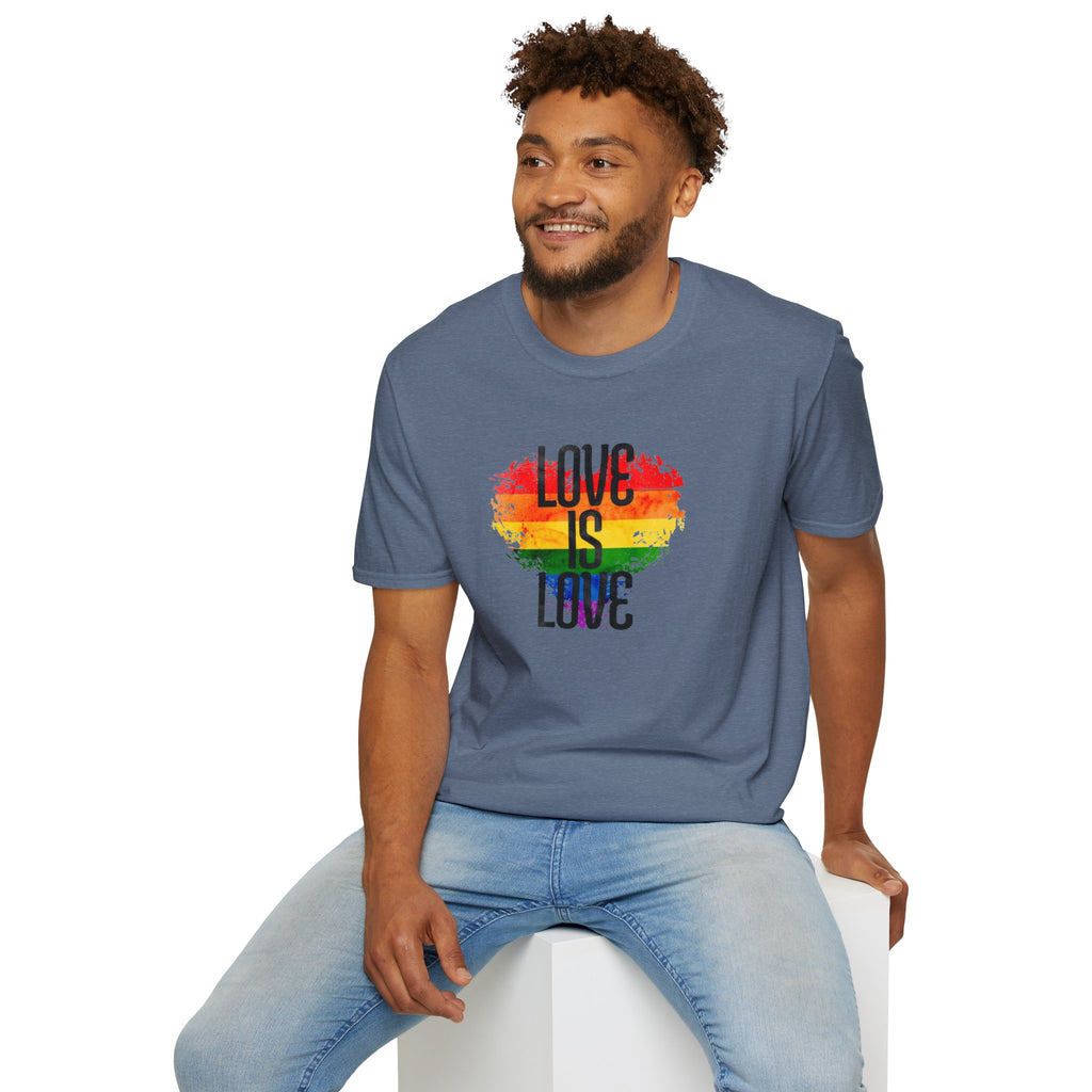 Pride Love Is Love Unisex Softstyle T-Shirt - EqualiTees.Me