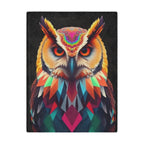 Fractal Owl Microfiber Blanket