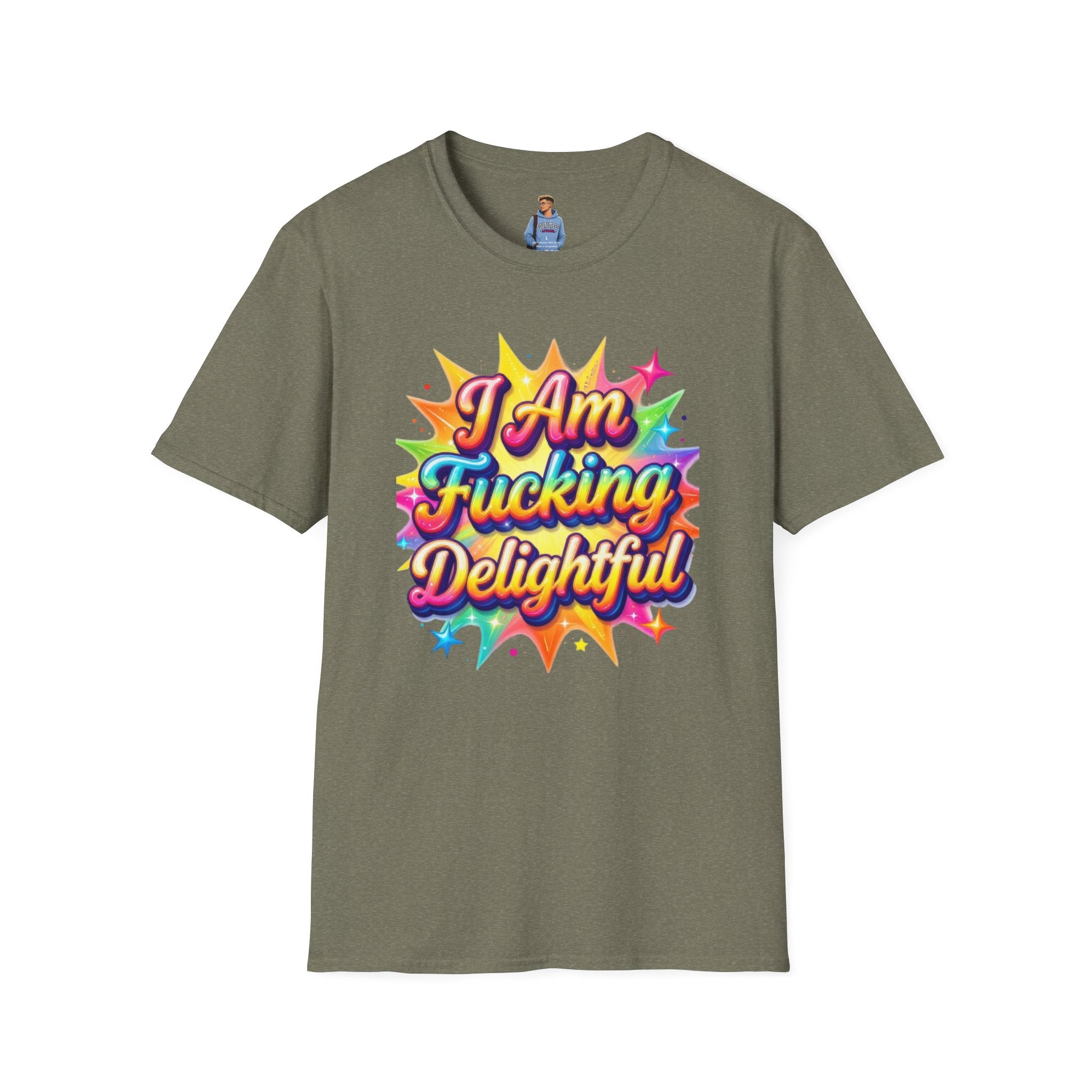 I Am Fucking Delightful T-Shirt - Bold Rainbow Self-Love Graphic Tee