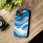 Blue & Pink Swirl Tough Case for iPhone
