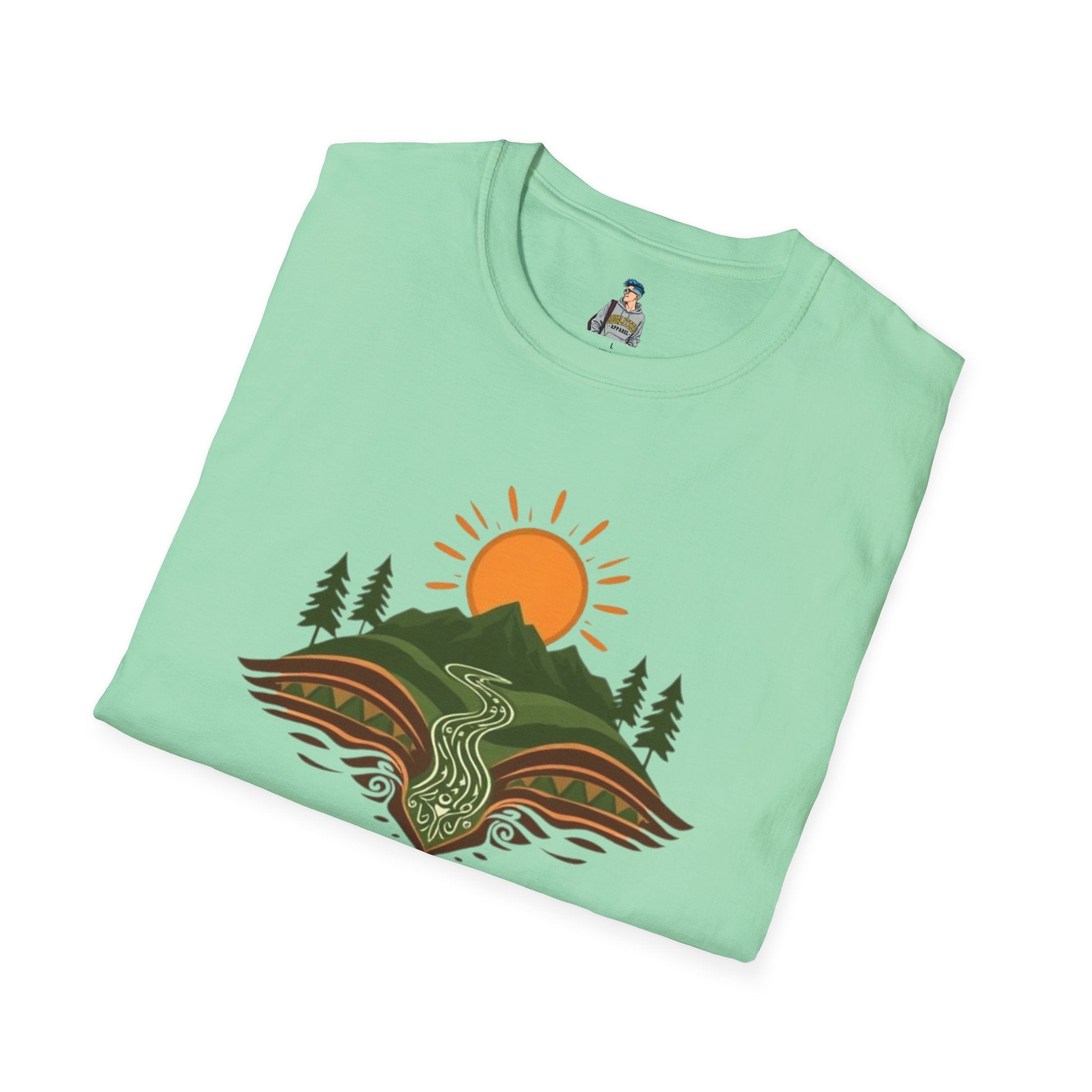 Mountain Scene Unisex Softstyle T-shirt