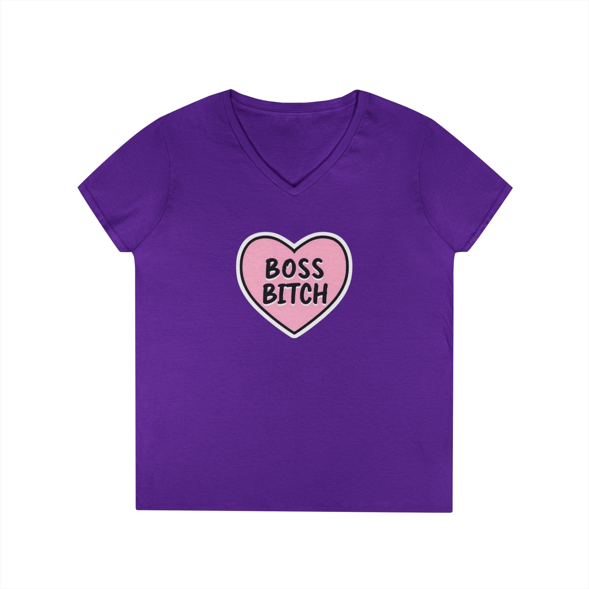 Boss Bitch Ladies' V-Neck T-Shirt | Empowering Casual Wear