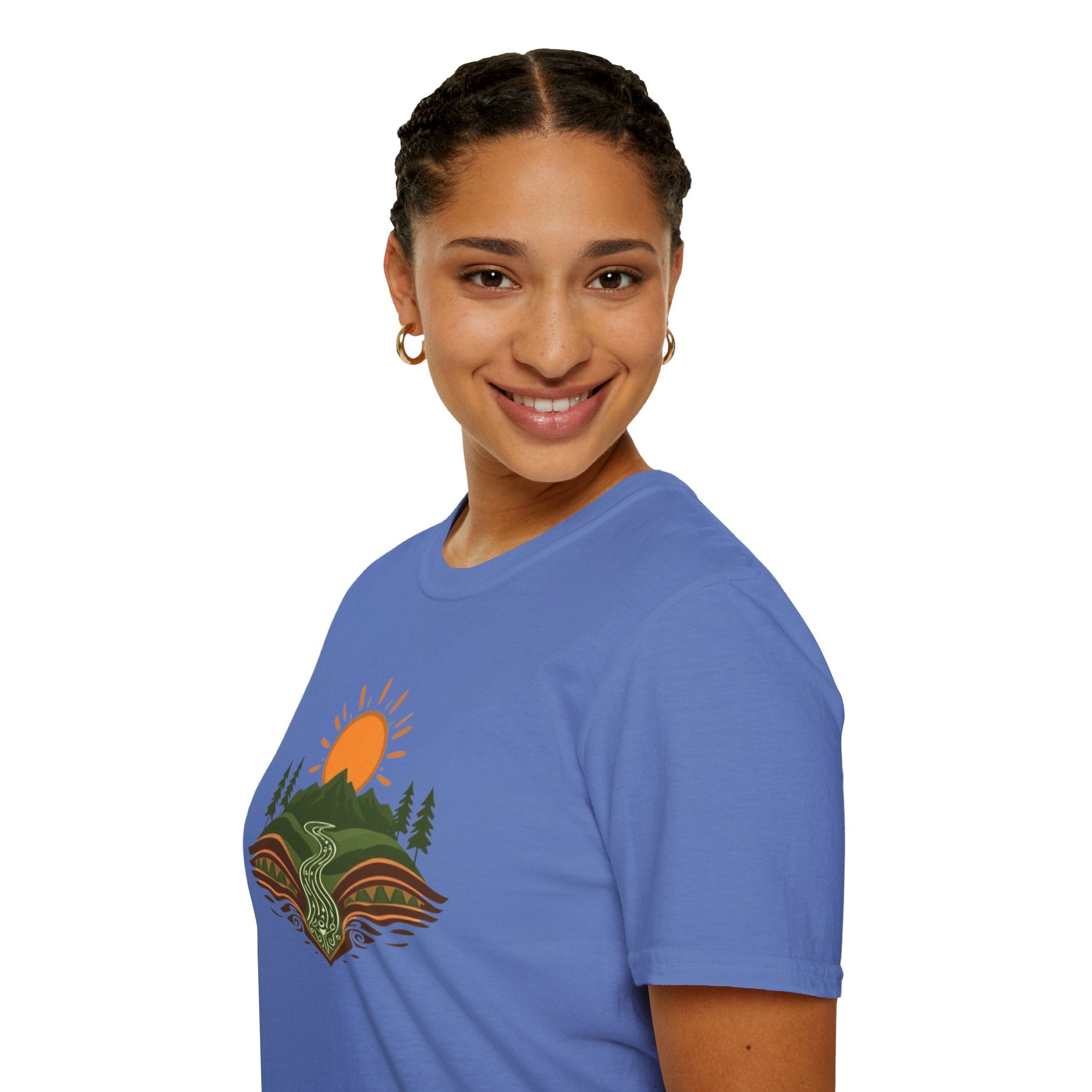 Mountain Scene Unisex Softstyle T-shirt