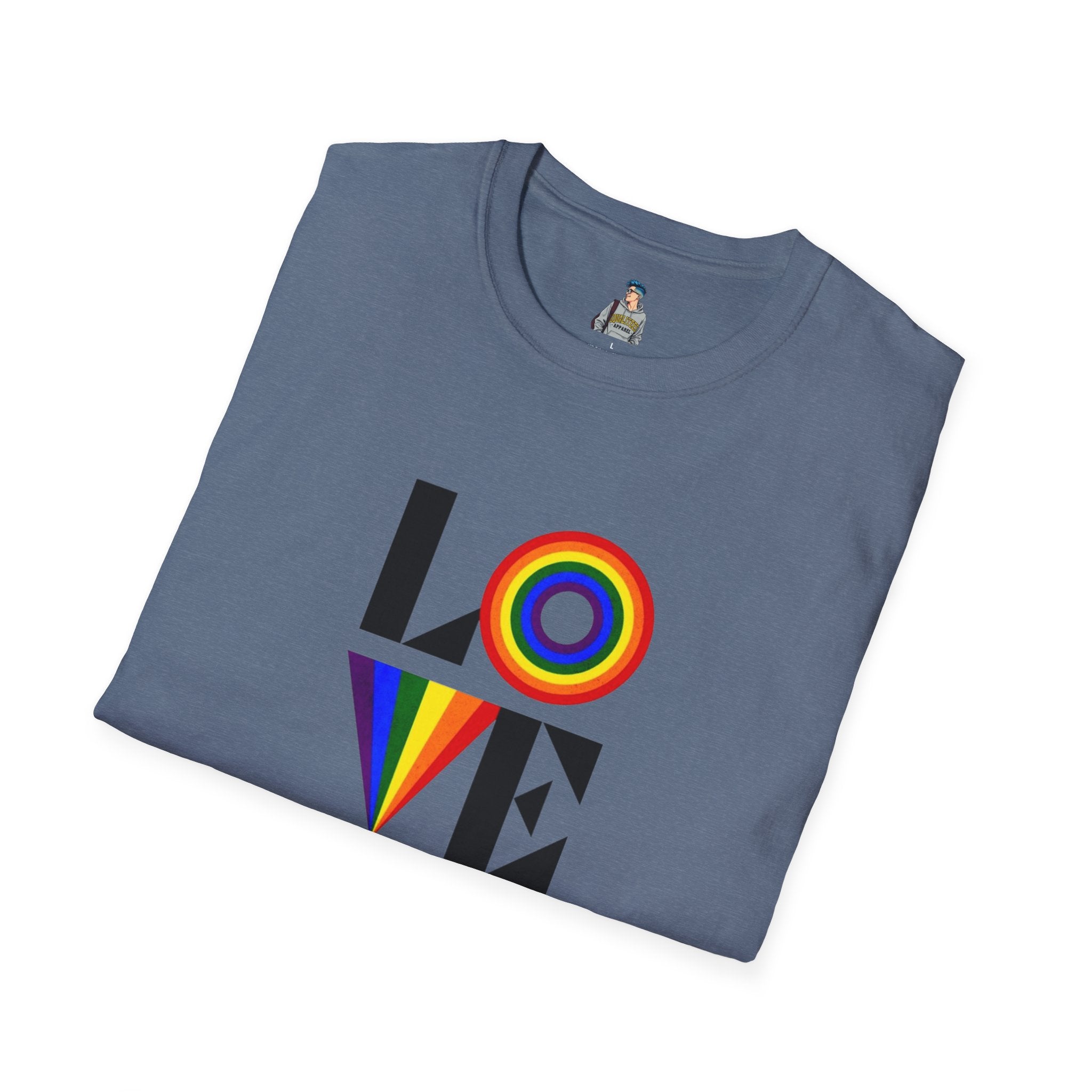 Vibrant LOVE Design for Pride Unisex Softstyle T-Shirt