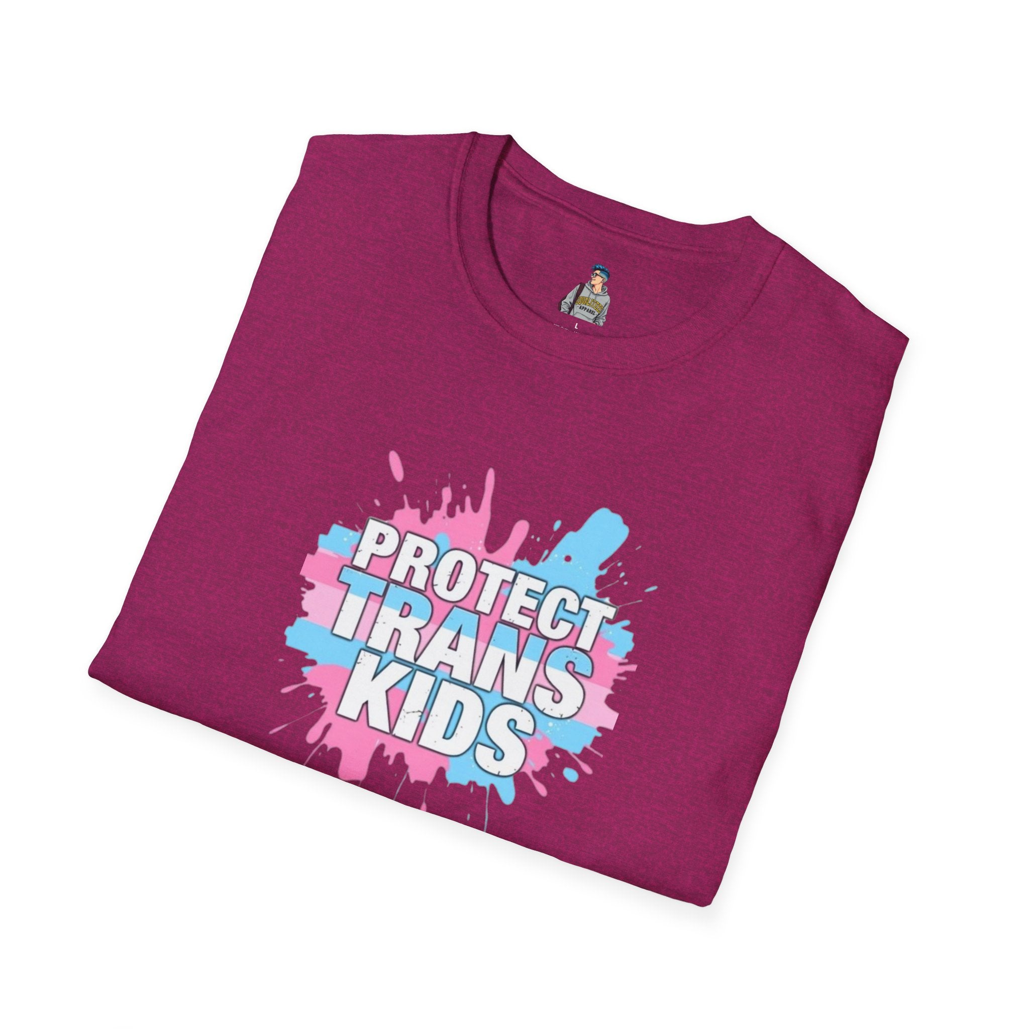 Protect Trans Kids Unisex Softstyle T-Shirt - Supportive LGBTQ+ Apparel