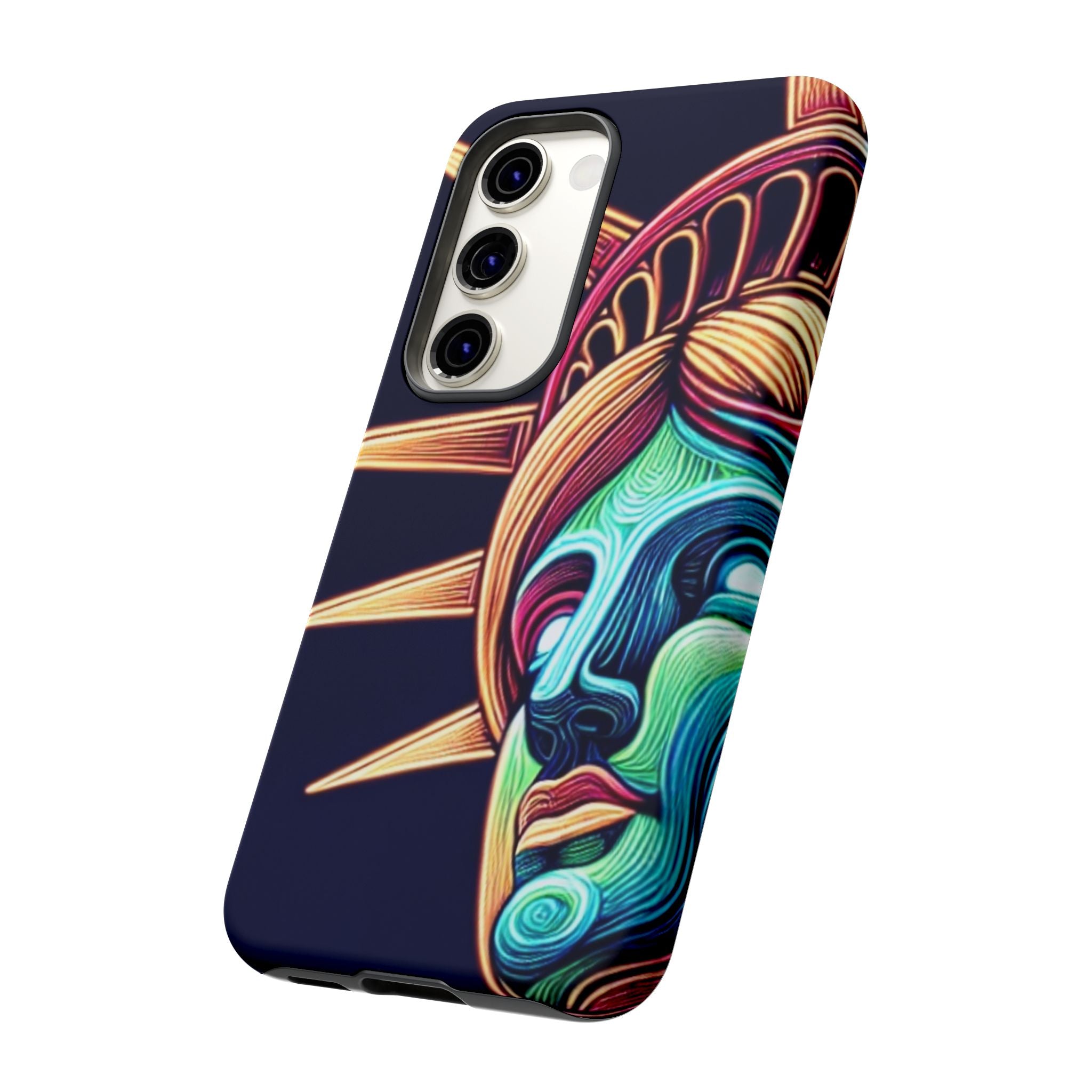 Statue of Liberty Neon Glowing Art Tough Case for Android & iPhone