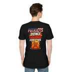 Political Statement T-Shirt — “You’re Either Anti or You’re FA.” / Back: “Patriots Don’t Stand For This Shit”