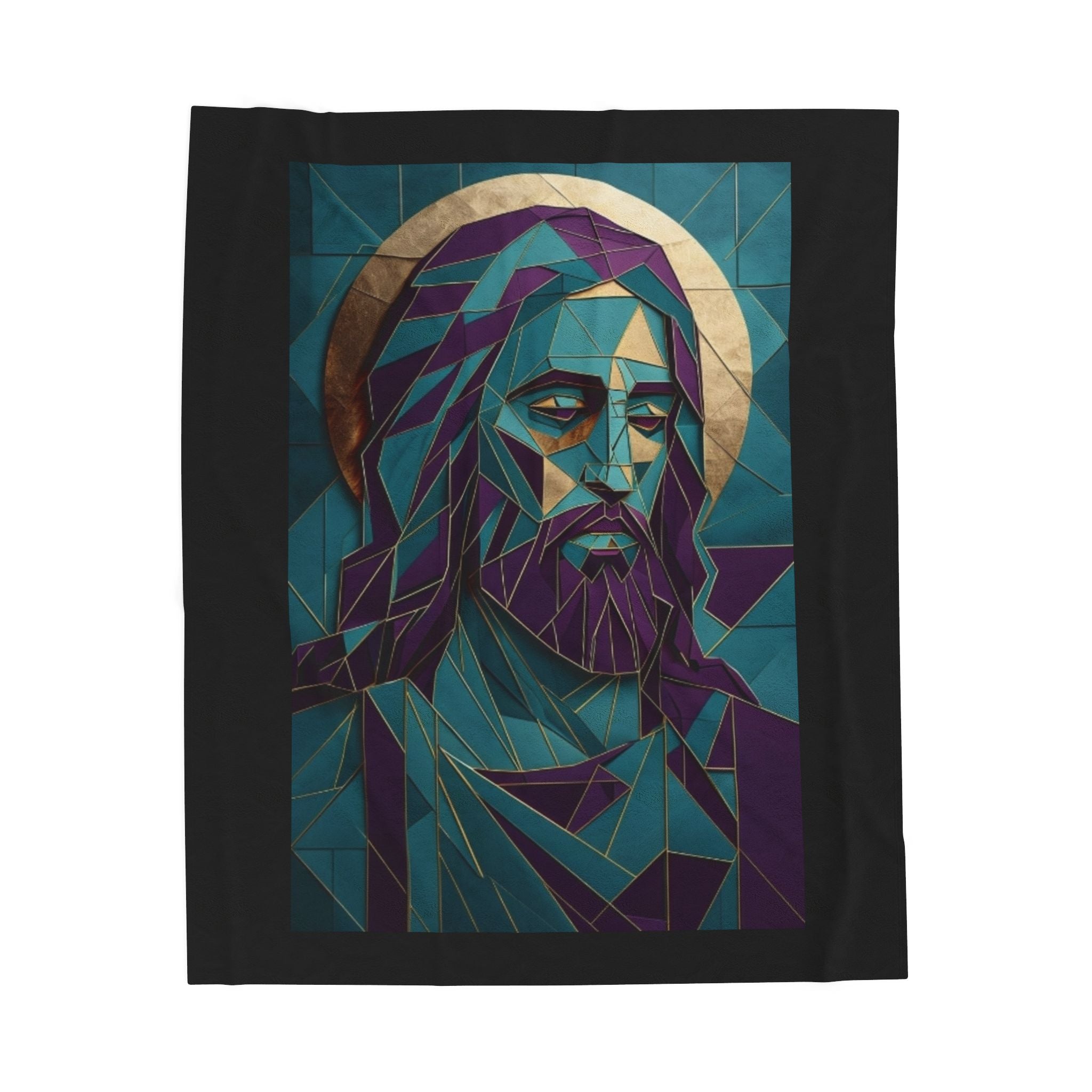 Portrait of Jesus Velveteen Plush Blanket – For Comfort and Warmth