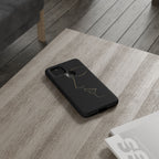 Android OR iPhone Compatible Cases - Gold Line Face Design - Unique Tough Cases