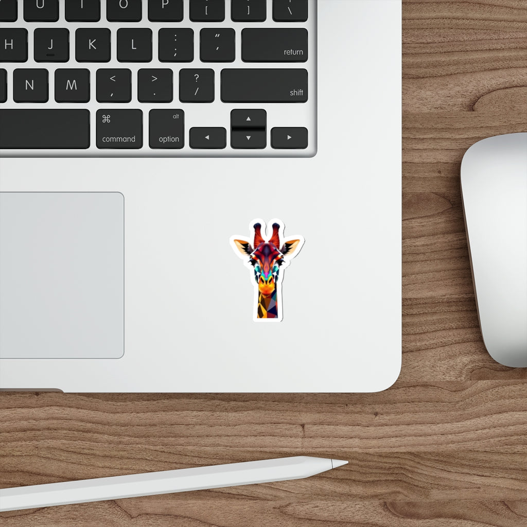Colorful Giraffe Die-Cut Sticker