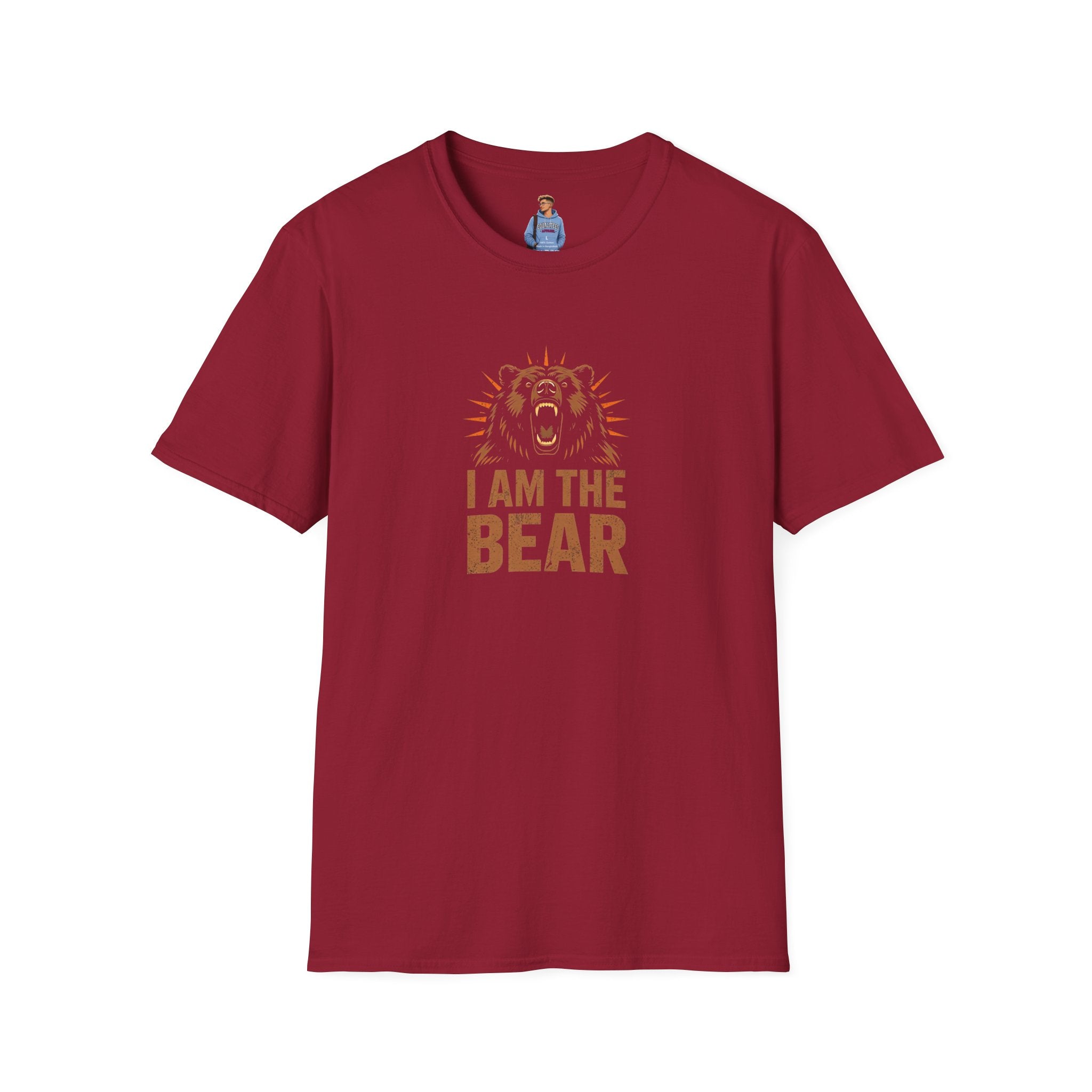 I Am The Bear, Strong Men Respect Women Unisex Softstyle T-Shirt