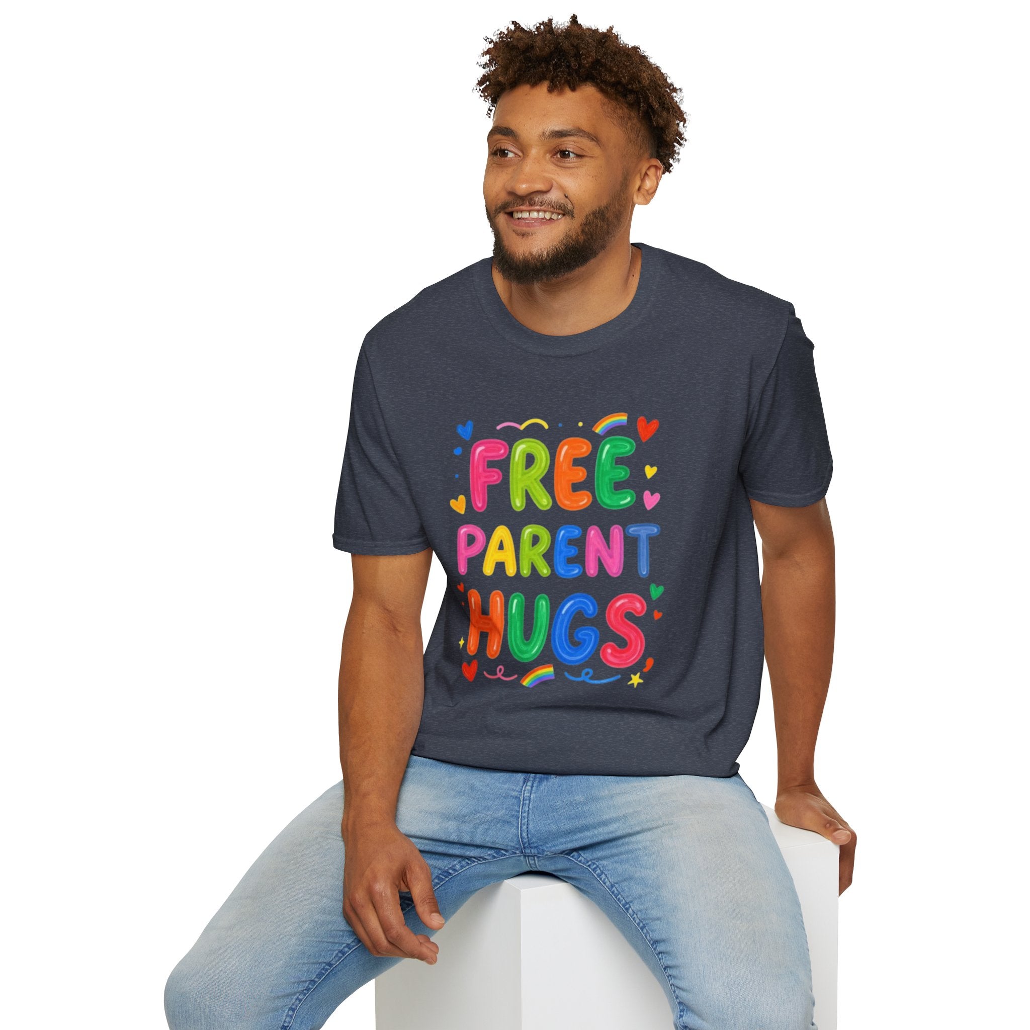 Free Parent Hugs T-Shirt — Colorful Affirming Pride