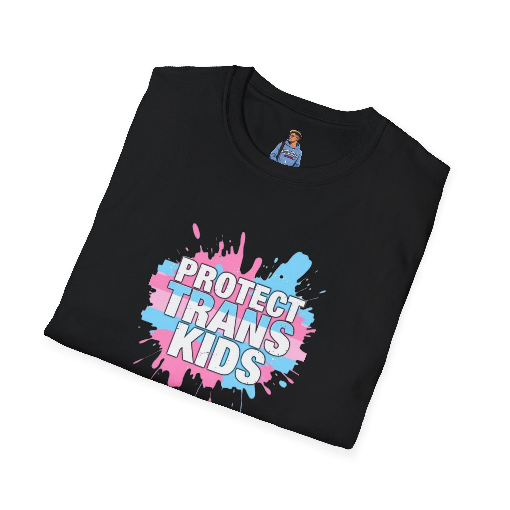 Protect Trans Kids Unisex Softstyle T-Shirt - Supportive LGBTQ+ Apparel