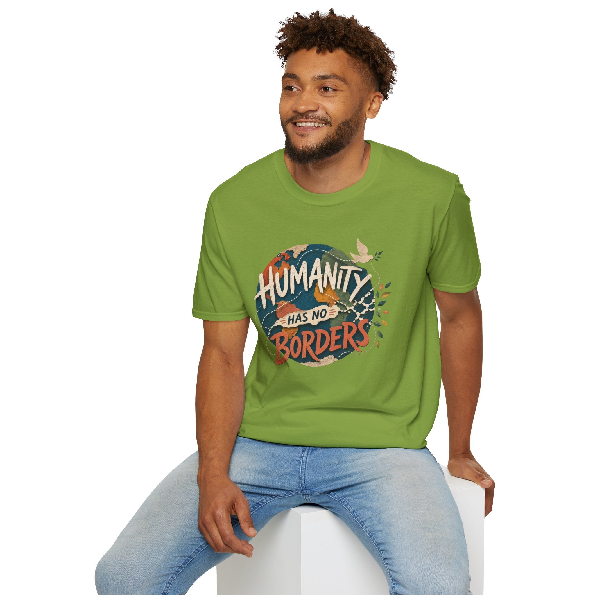 Humanity Has No Borders T-Shirt — Earth & Peace Graphic Tee