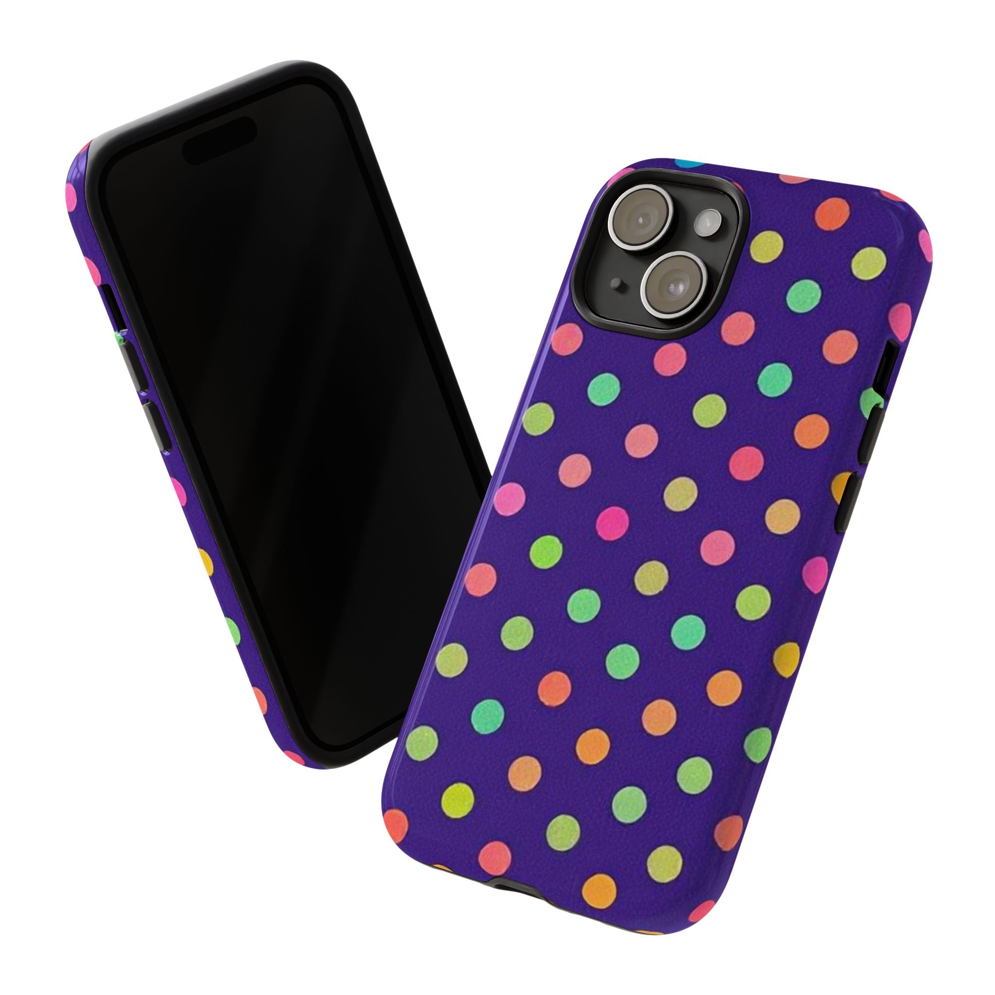 Colorful Polka Dot Tough Phone Case for iPhone