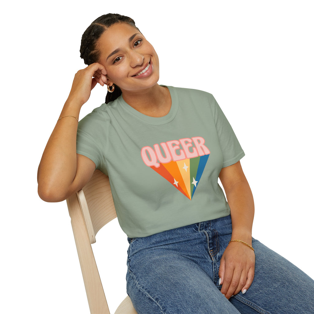 Queer Rainbow Sparkle Pride Tree Las Vegas T-Shirt