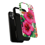 Tropical Hibiscus Phone Case for iPhone — Floral Tough Protective Cover