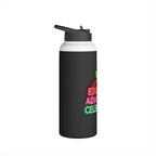 Teaching While Queer Stainless Steel Water Bottle - Perfect for Educators and Allies