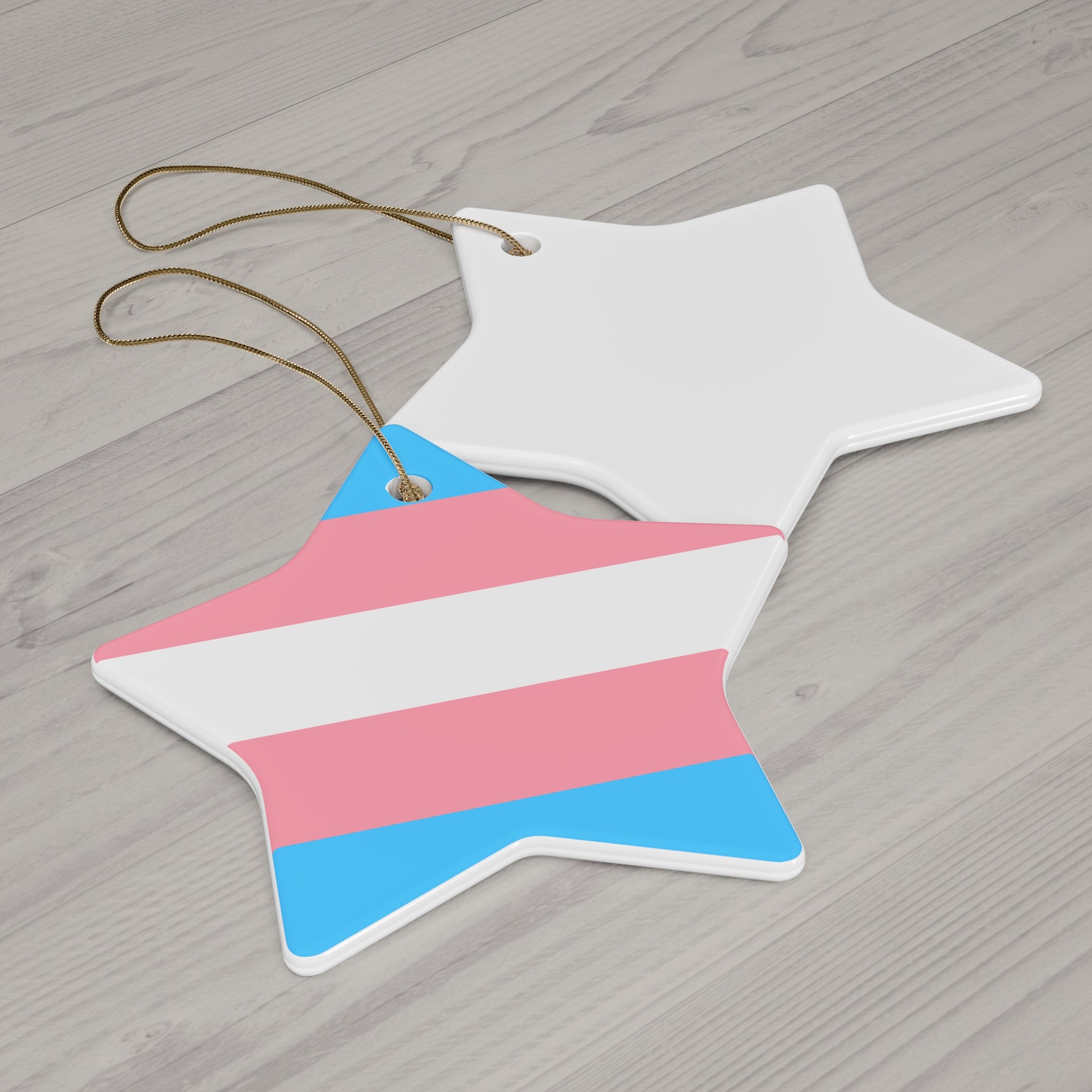 Transgender Pride Ceramic Ornament - 4 shapes