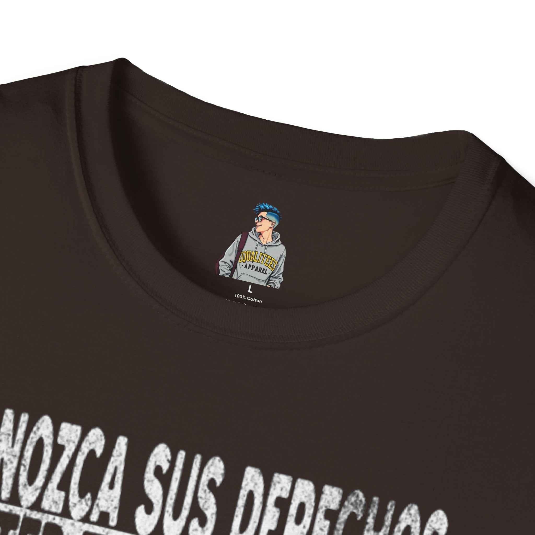 Voting Rights T-Shirt — Spanish "CONOZCA SUS DERECHOS"