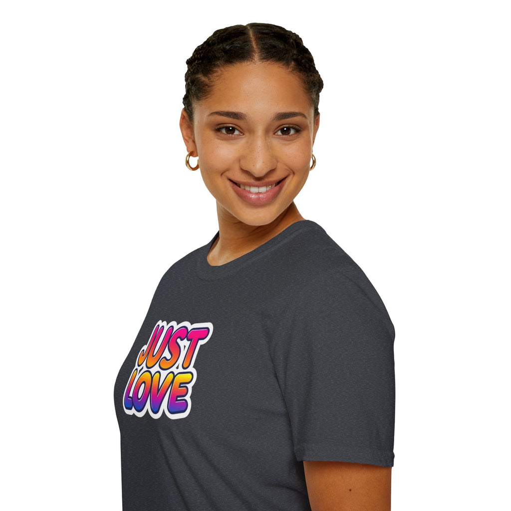Just Love Unisex Softstyle T-Shirt | Perfect for Pride, Anniversaries, and Everyday Wear