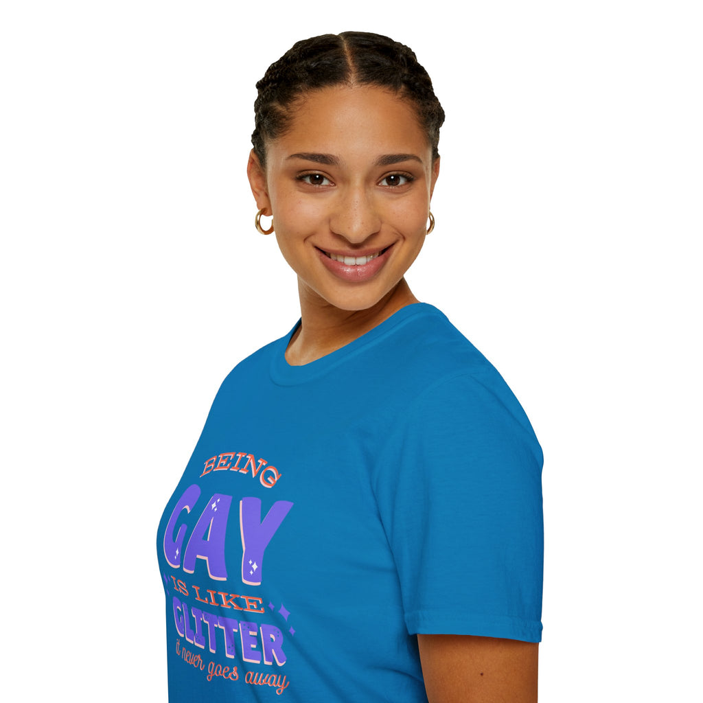 Being Gay Is Like Glitter Pride Tree Las Vegas T-Shirt