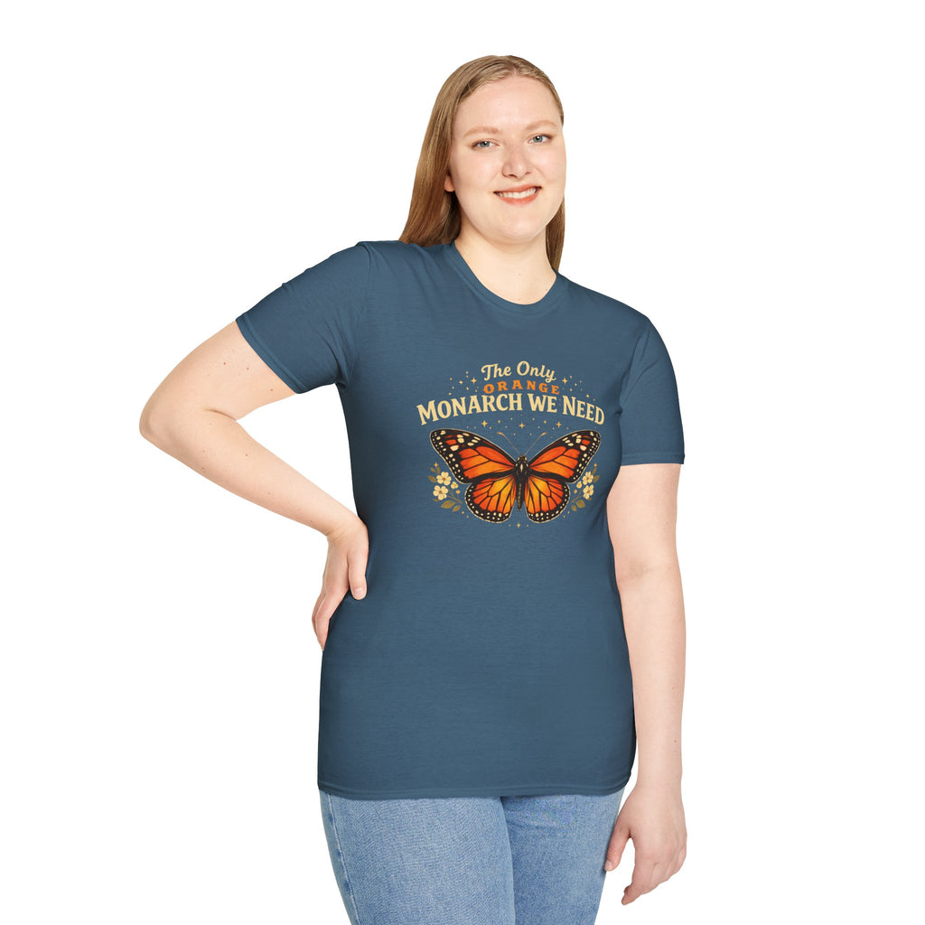 Monarch Butterfly T-Shirt — "The Only Orange Monarch We Need" No Kings Tee