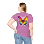 Rainbow Butterfly Cocoon Pride T-Shirt | Unisex Softstyle Tee