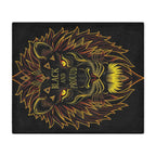Black & Proud Lion Design Microfiber Blanket
