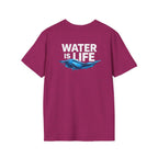 Water is Life Unisex T-Shirt | Eco-Friendly Tee for Environmentalists, Beach Lovers, Awareness Campaigns, Gifting