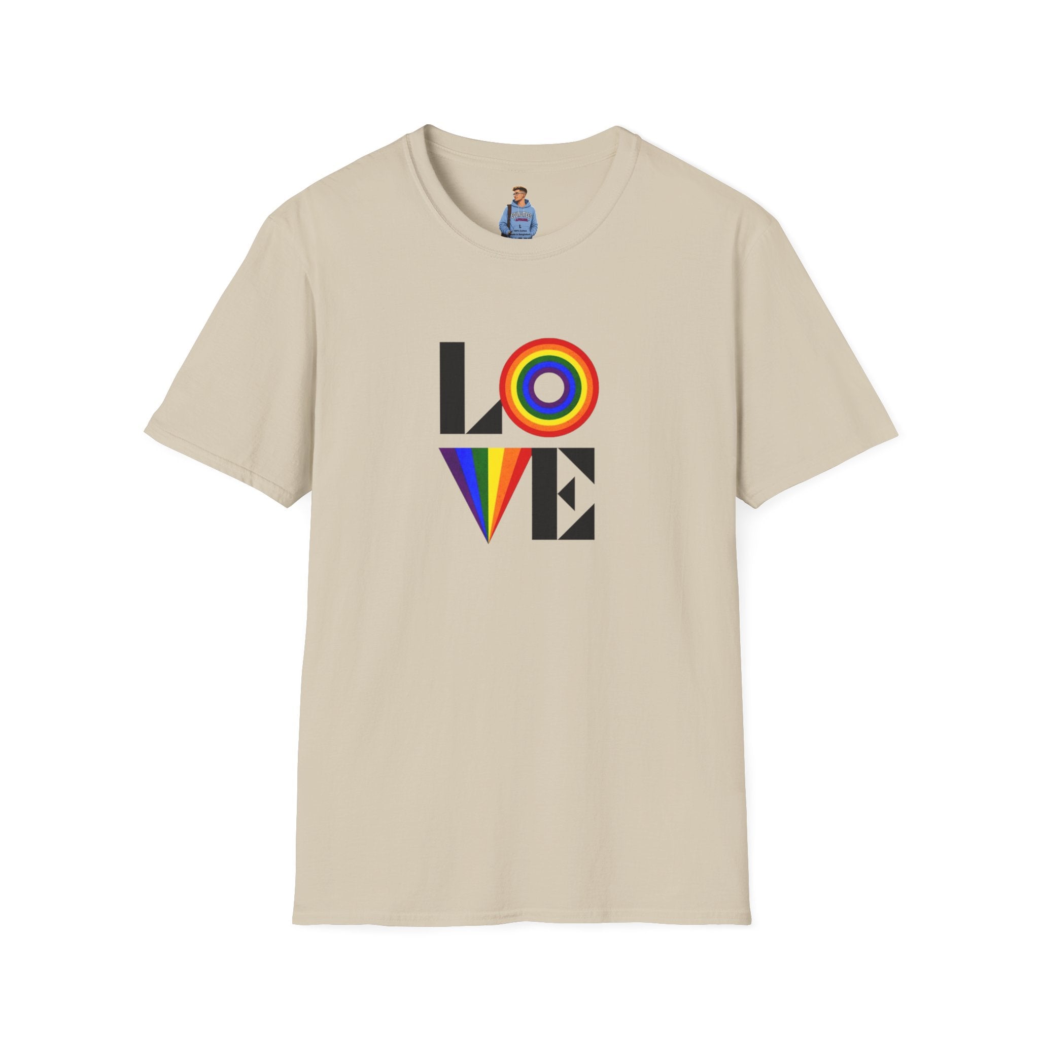 Vibrant LOVE Design for Pride Unisex Softstyle T-Shirt