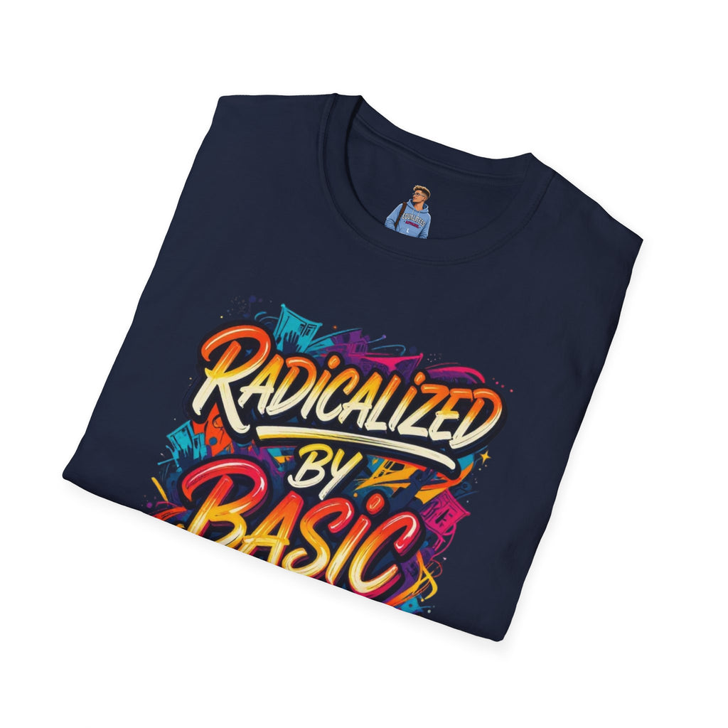 Radicalized by Basic Decency T-Shirt Colorful Graffiti Typography