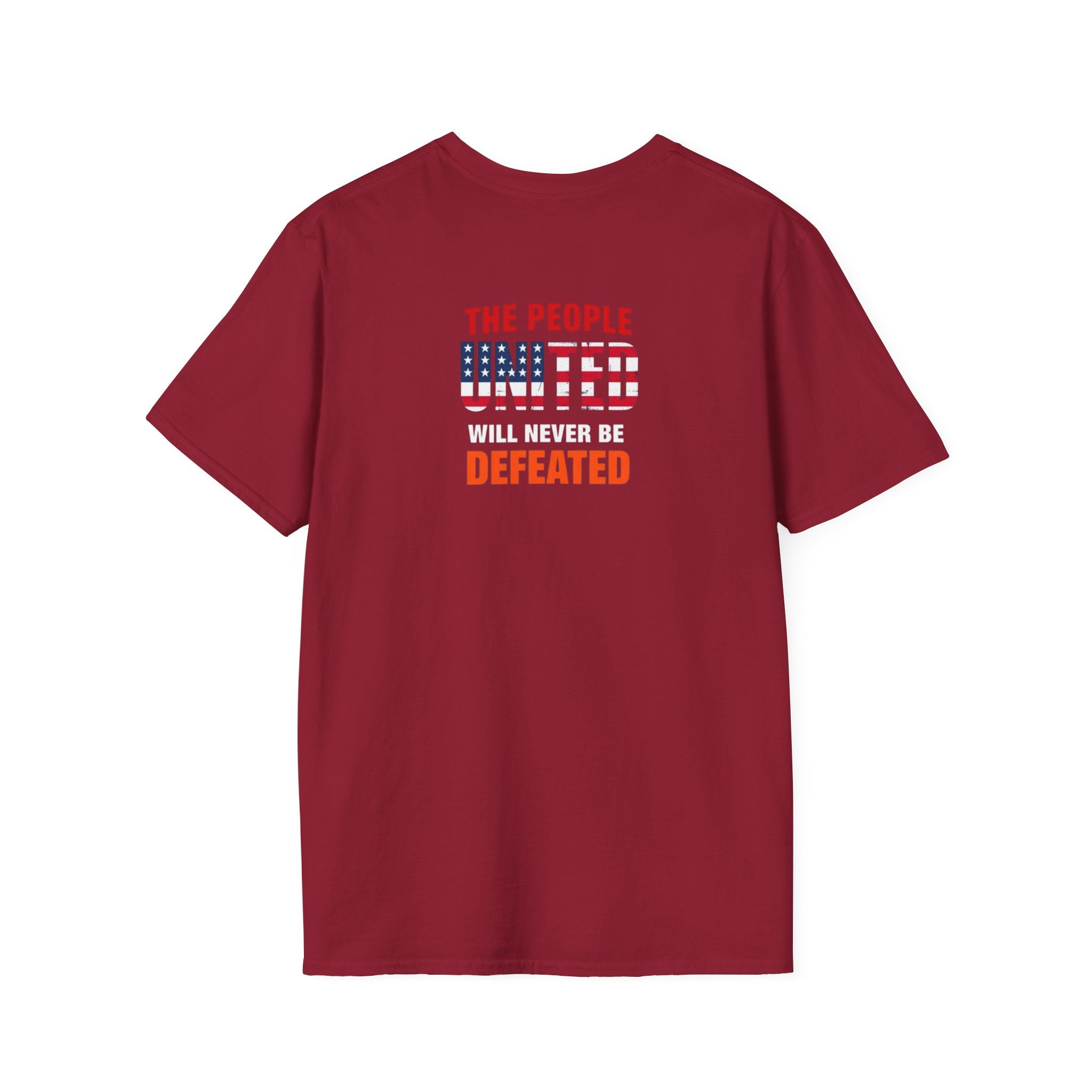 Unisex Democracy T-Shirt - 'Democracy Dies If We Let It' & 'The People United Will Never Be Defeated'